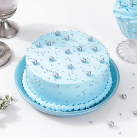 Blue Pearls Cake