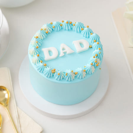 Blue Swirl Dad Cake
