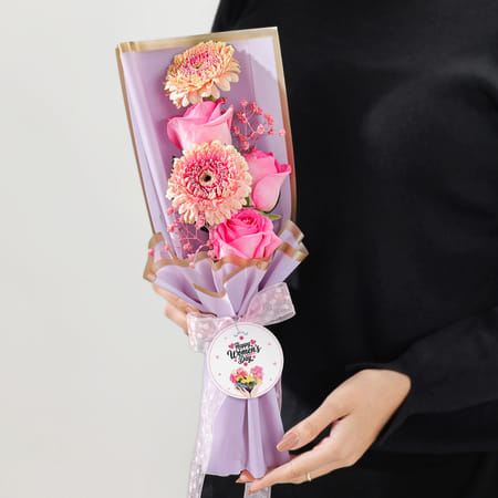 Blush And Bloom Women's Day Bouquet-image-35