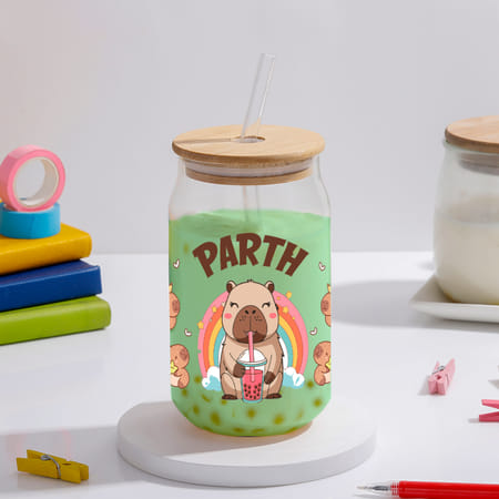 Boba Bear Personalized Can Glass Tumbler-picture-20