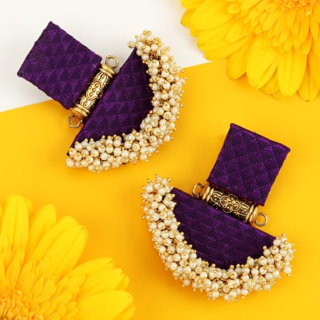 Buy Purple Earrings for Women by Silvermerc Designs Online | Ajio.com