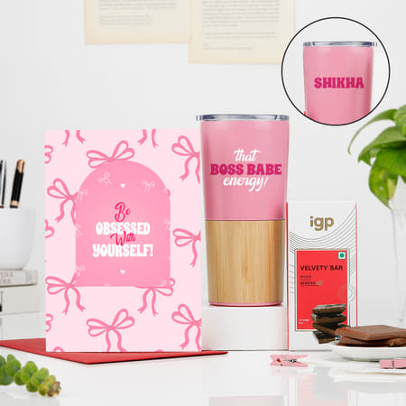Boss Babe Personalized Treats And Tumbler Hamper-picture-21