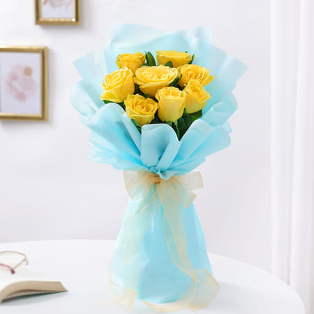 Bouquet of 8 Yellow Roses-picture-35