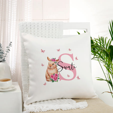 Bunny Bloom Personalized Cushion-picture-10