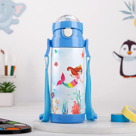 Captivating Mermaid - Vacuum Bottle - Personalized - Blue-picture-22
