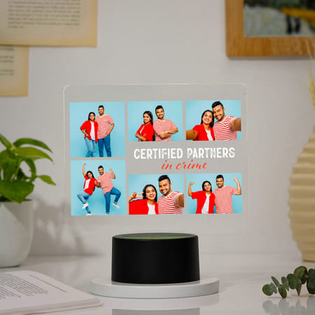 Certified Partners Personalized LED Lamp For Siblings-picture-34