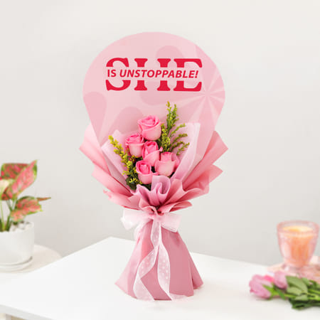 Charmimg Pink Women's Day Bouquet-picture-18
