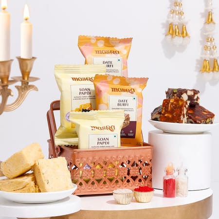 Charming Metal Basket Bhai Dooj Hamper-image-18