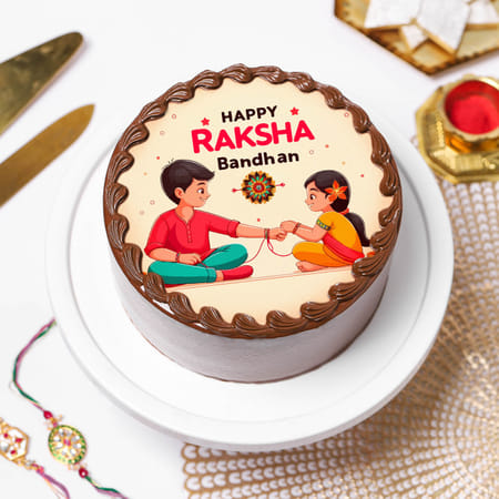 Chocolate Raksha Bandhan Photo Cake-picture-36