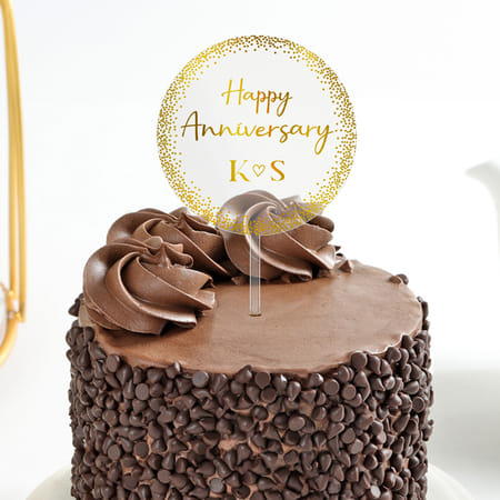 Chocolatey Delight Personalized Anniversary Cake-picture-46