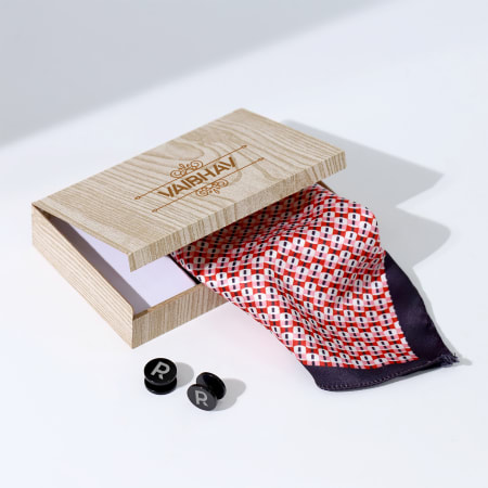 Archies Tie Cufflinks Gift Set Blue Check Price - Buy Online at Best Price  in India