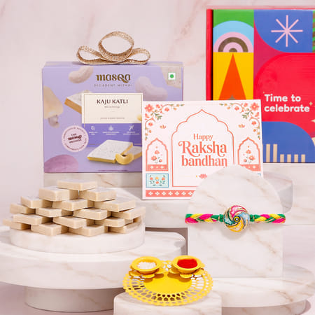 Classic Evil Eye Rakhi And Sweets Hamper-picture-36