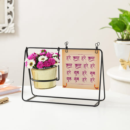 Classy Personalized Diwali Metal Planter-picture-12