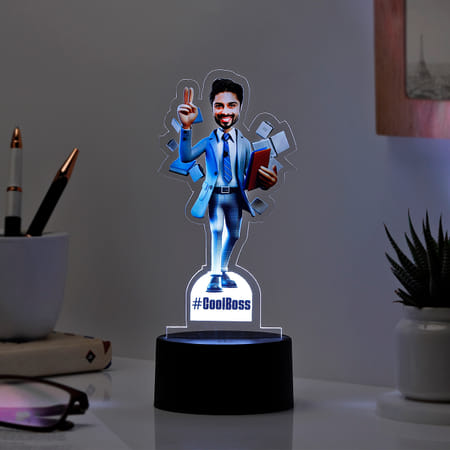 cool boss personalized led caricature