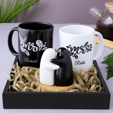 Buy Mr and Mrs Couples Ceramic Coffee Mug Set Unique Wedding Gift For Bride  and Groom  His and Hers Anniversary Present Husband and Wife Engagement  Gifts For Him Her For Parents