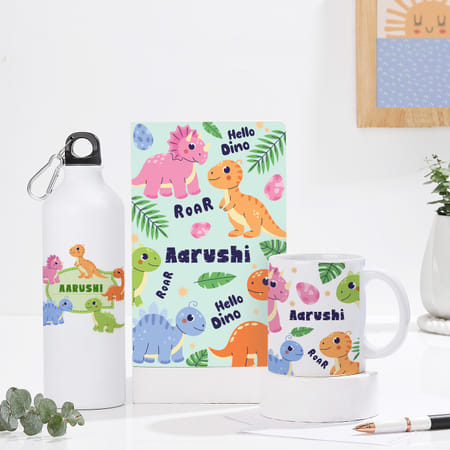 Cute Dinos Personalized Essentials Hamper For Kids-picture-32