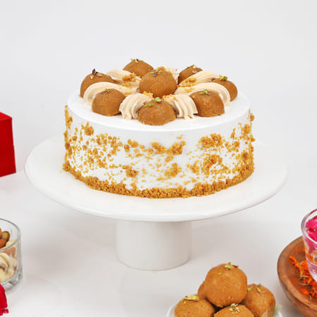 Delicious Besan Ladoo Cake-picture-14
