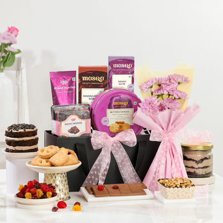 Delightful Snacks And Floral Surprise Hamper-picture-37