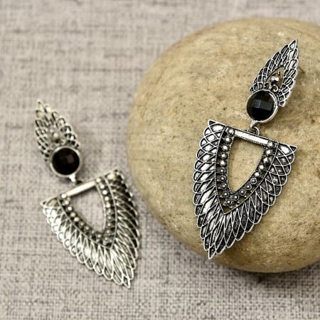 Buy Extra Long Wing Earrings Distressed Angel Wing Earrings Online in India  - Etsy
