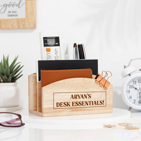 Desk Goals - Personalized Wooden Organizer-image-5