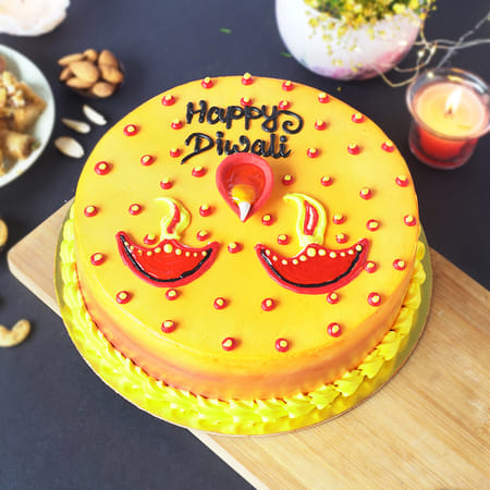 Diwali Diyas Cake-picture-31