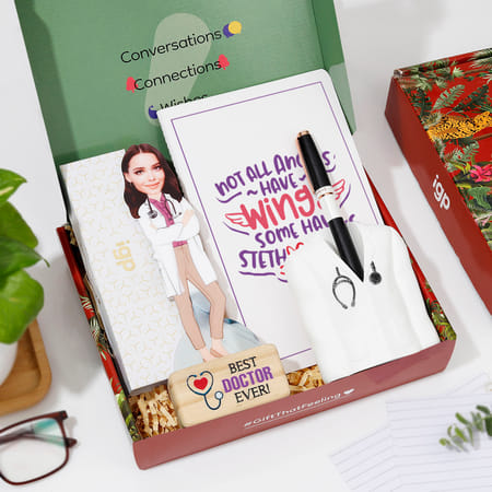 Doctor Caricature Personalized Gift Hamper For Women-image-19