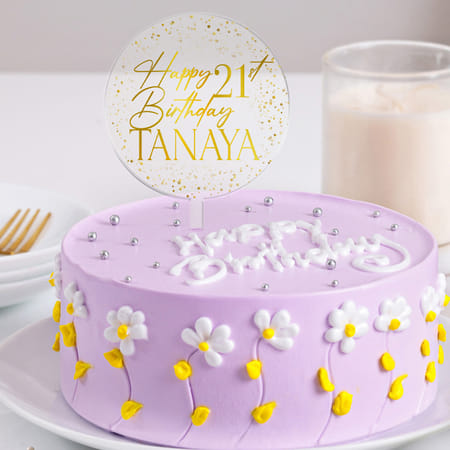 Dreamy Lavender Personalized Birthday Cake-picture-40