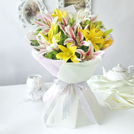 Elegant Mix of Lilies