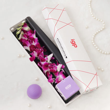 Enchanting Purple Bloom Arrangement-image-7