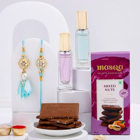 Exquisite Meenakari Bhaiya Bhabhi Rakhi Hamper-picture-38