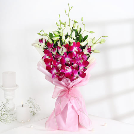 Exquisite Orchid Bloom Bouquet
