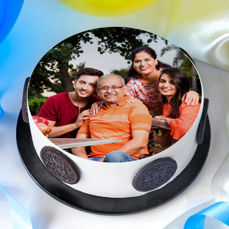 Family Love Photo Cake (Half Kg)-image-40