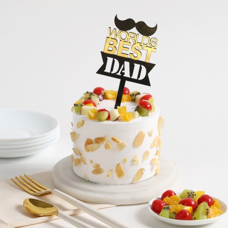 BEST DAD EVER RIBBON CAKE 800G (1.7 LBS) | Lassana.com Online Shop