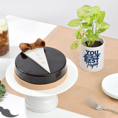 Father's Day Plant And Chocolate Cake Combo-picture-29