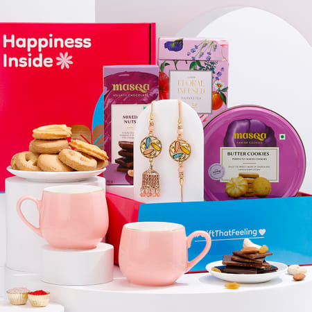 Floral Bliss Bhaiya Bhabhi Rakhi Hamper-picture-39