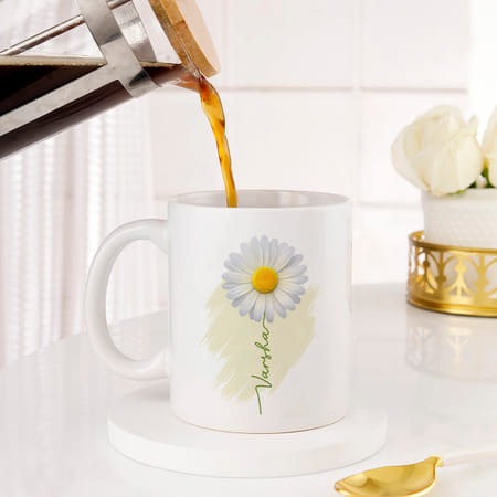 Floral Charm Personalized Ceramic Mug-image-35