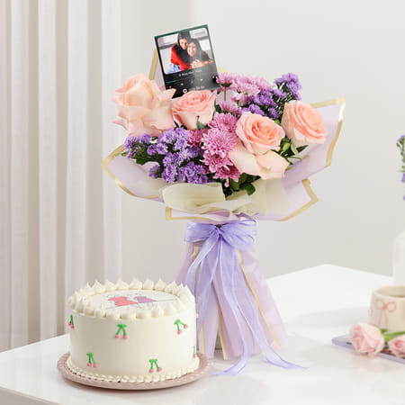 Floral Delight And Cake Surprise For Mom-image-3