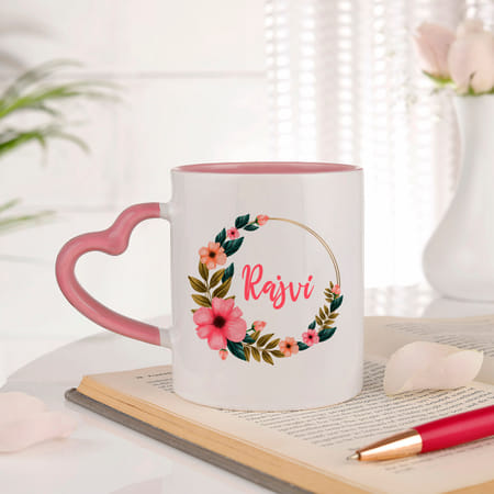 Floral Moments Personalized Heart Handle Mug-picture-21