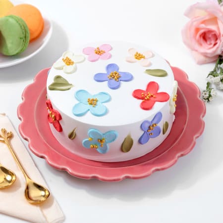 Flowers And Beads Serene Cake-picture-35