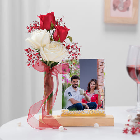 Forever Mine Personalized Test Tube Photo Stand Combo-image-23