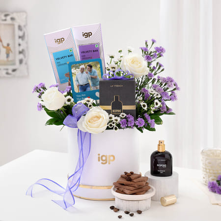 Fragrance Burst Personalized Floral Arrangement For Dad-image-20