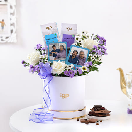 Fragrance Burst Personalized Floral Arrangement For Dad-image-18