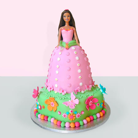 Garden Barbie Fondant Cake (2.5 Kg)-picture-41