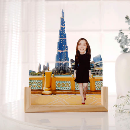 Girl At Burj Khalifa Personalized Caricature-picture-22