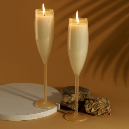Set of 2 Premier Housewares Millefiori Style Champagne Flutes 