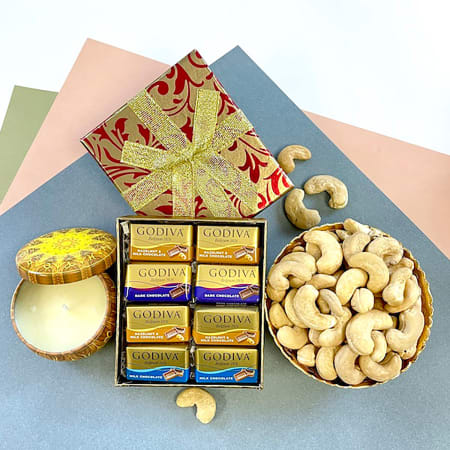 Money Plant Golden & Bombay Sweet Shop Diwali Gift Hamper