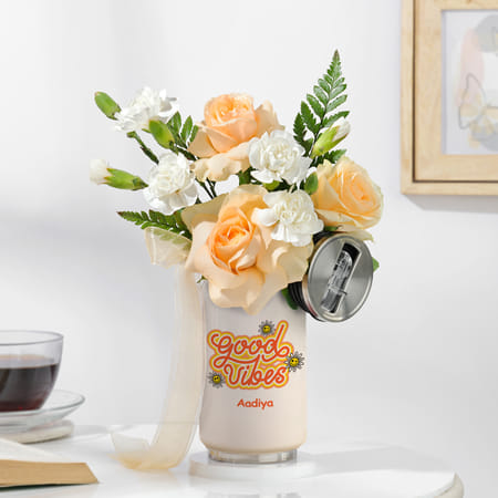 Good Vibes Personalized Floral Can Arrangement-picture-25