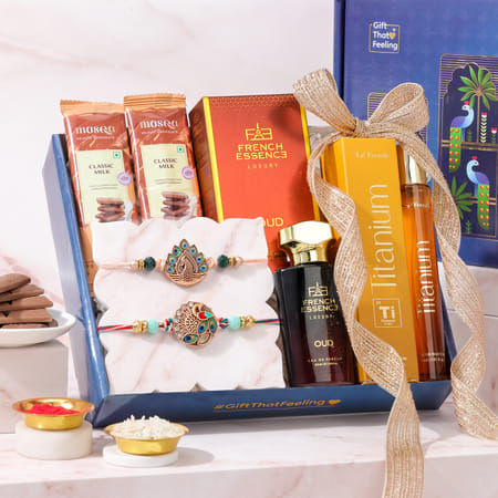 Graceful Peacock Rakhis Hamper-picture-28