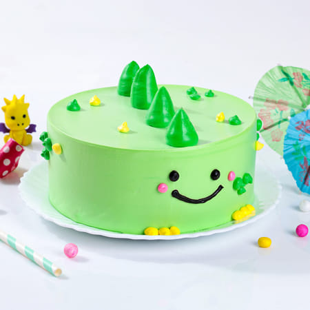 Green Dino Birthday Cake