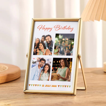 Happy Birthday Personalized Golden Photo Frame-picture-44